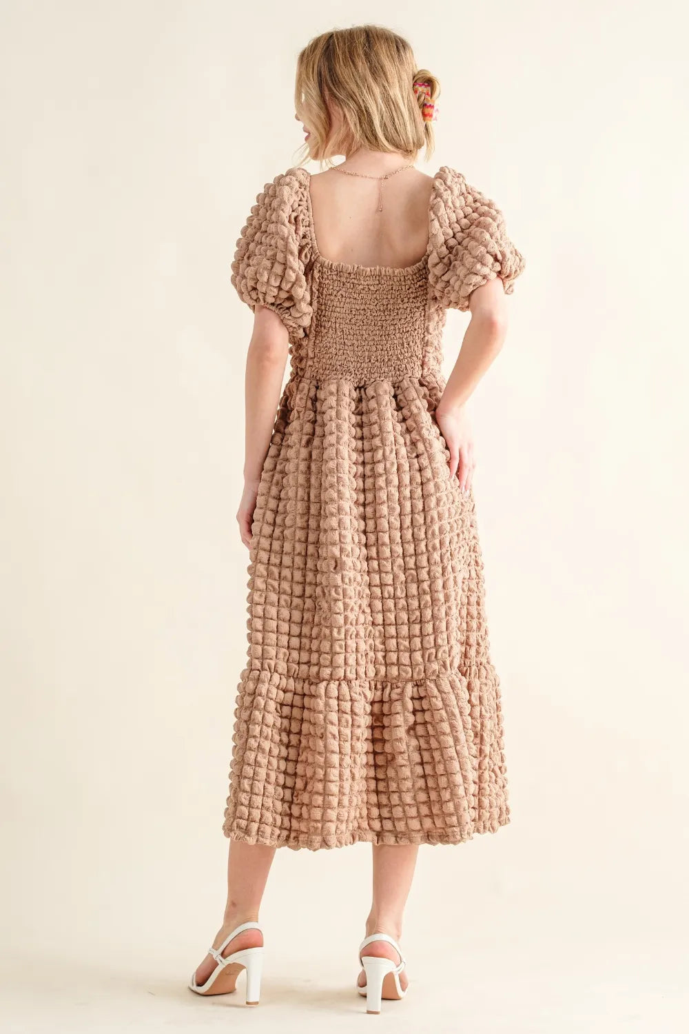 And The Why Square Neck Puff Sleeve Dress – view 2