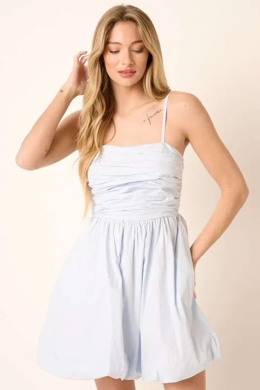 Mittoshop Ruched Detail Bubble Hem Mini Dress – view 3