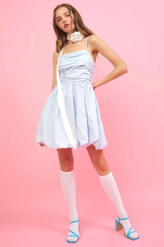 Mittoshop Ruched Detail Bubble Hem Mini Dress – view 2