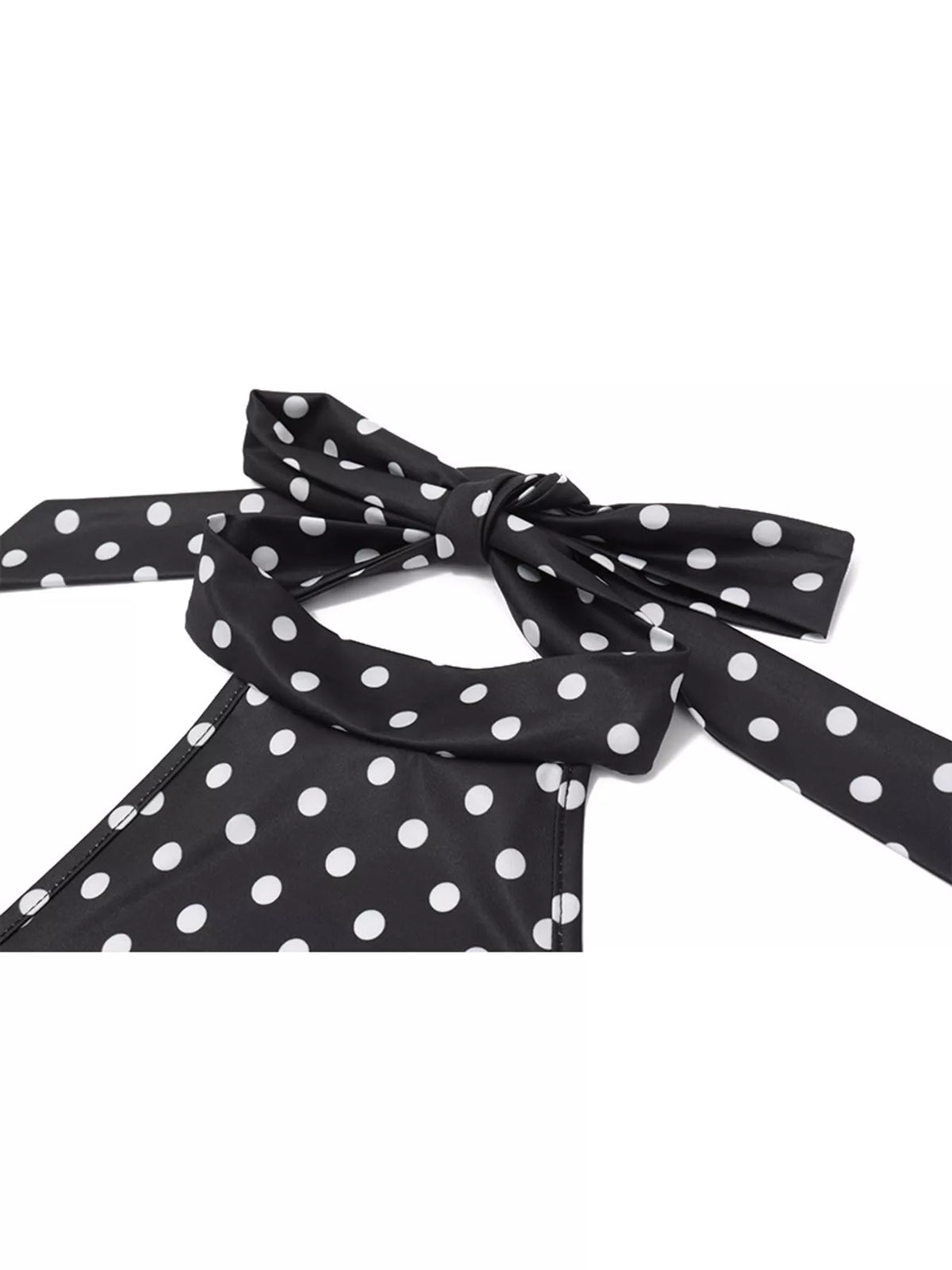 Vintage Polka Dot Halter Neck Mini Dress – view 4